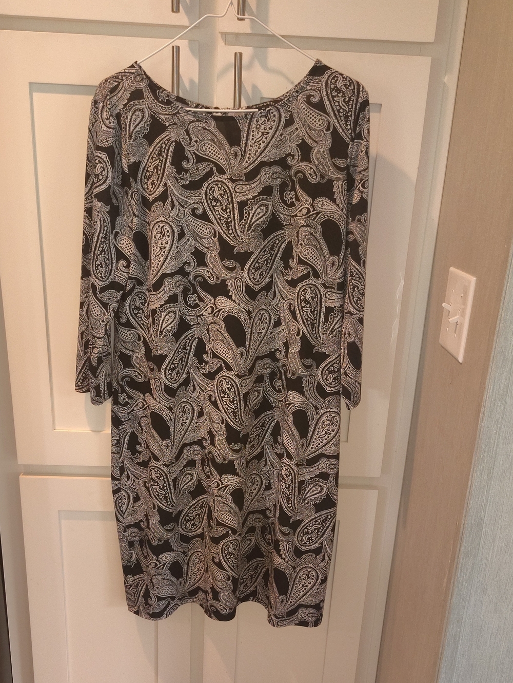 George Black Paisley Long Sleeve Dress